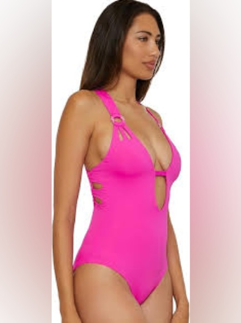 Becca Skylar Plunge Swim Suit Medium